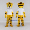 Custom Yellow Black and White Tiger in T Shirt Mascot Costume Adult Full Body Suit for School Events Custom Yellow Black and White Tiger in T Shirt Mascot Costume Adult Full Body Suit for School Events