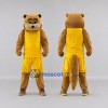 Custom Brown and Yellow Otter in Sportswear Mascot Costume Adult Full Body Suit for Sports Events Custom Brown and Yellow Otter in Sportswear Mascot Costume Adult Full Body Suit for Sports Events