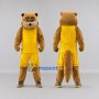 Custom Brown and Yellow Otter in Sportswear Mascot Costume Adult Full Body Suit for Sports Events