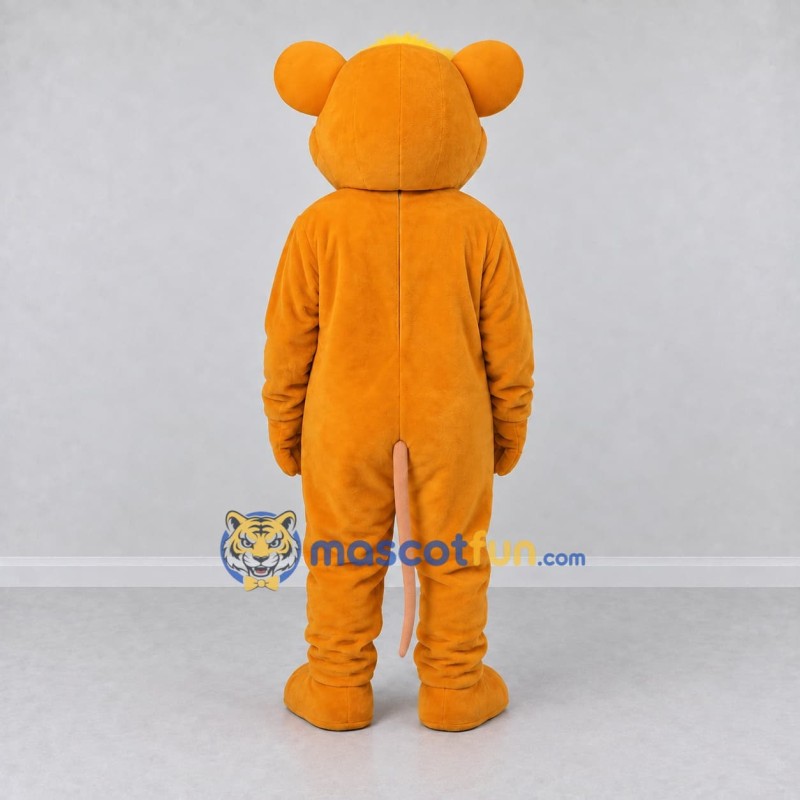 Custom Orange and Yellow Big Cat Cub Mascot Costume Adult Full Body Suit for School Events Custom Orange and Yellow Big Cat Cub Mascot Costume Adult Full Body Suit for School Events
