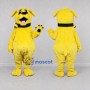Custom Yellow and Black Dog with Collar Mascot Costume Adult Full Body Suit for School Events