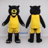 Custom Black and Yellow Bear in Basketball Uniform Mascot Costume Adult Full Body Suit for Sports Events Custom Black and Yellow Bear in Basketball Uniform Mascot Costume Adult Full Body Suit for Sports Events