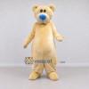 Custom Cream and Blue Teddy Bear Mascot Costume Adult Full Body Suit for Community Events