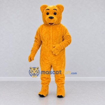 Custom Orange Yellow Bear Mascot Costume Adult Full Body Suit for School Events Custom Orange Yellow Bear Mascot Costume Adult Full Body Suit for School Events