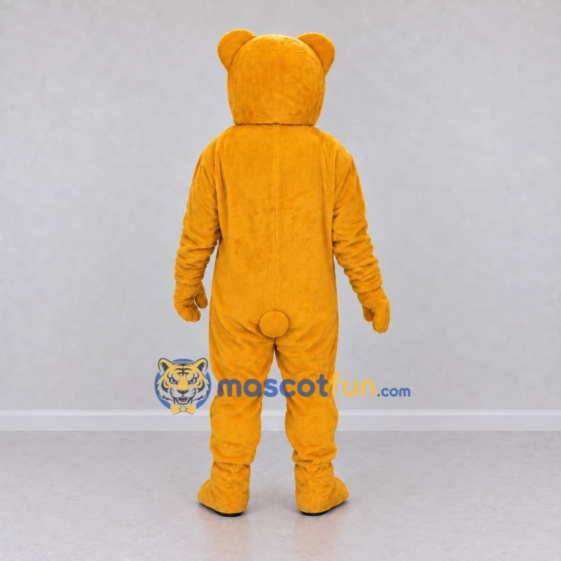Custom Orange Yellow Bear Mascot Costume Adult Full Body Suit for School Events Custom Orange Yellow Bear Mascot Costume Adult Full Body Suit for School Events