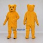 Custom Orange Yellow Bear Mascot Costume Adult Full Body Suit for School Events