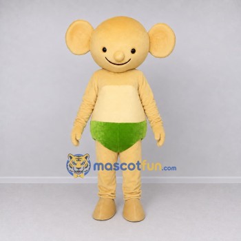 Custom Cream and Green Big Eared Fantasy Character Mascot Costume Adult Full Body Suit for Theme Parties Custom Cream and Green Big Eared Fantasy Character Mascot Costume Adult Full Body Suit for Theme Parties