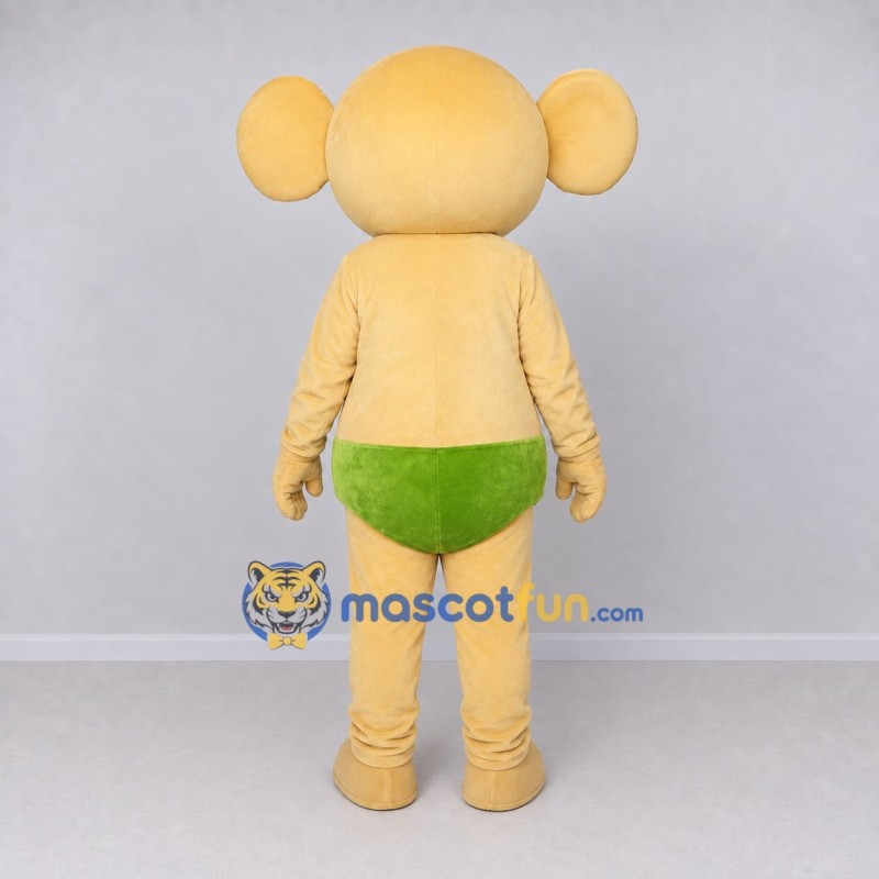 Custom Cream and Green Big Eared Fantasy Character Mascot Costume Adult Full Body Suit for Theme Parties