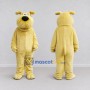 Custom Cream Dog Mascot Costume Adult Full Body Suit for School Events