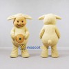 Custom Cream Fantasy Rabbit Mascot Costume Adult Full Body Suit for Theme Parties