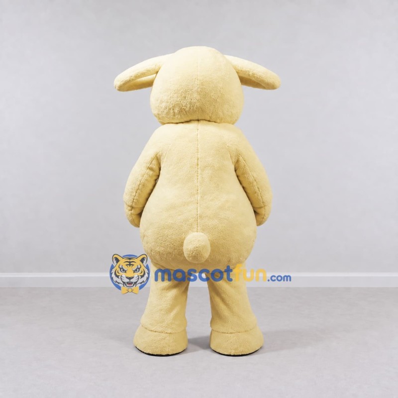 Custom Cream Fantasy Rabbit Mascot Costume Adult Full Body Suit for Theme Parties