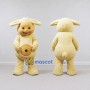 Custom Cream Fantasy Rabbit Mascot Costume Adult Full Body Suit for Theme Parties