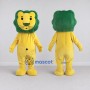 Custom Yellow and Green Lion Mascot Costume Adult Full Body Suit for School Events