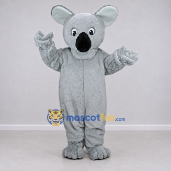 Custom Light Gray Koala Mascot Costume Adult Full Body Suit for Wildlife Events Custom Light Gray Koala Mascot Costume Adult Full Body Suit for Wildlife Events