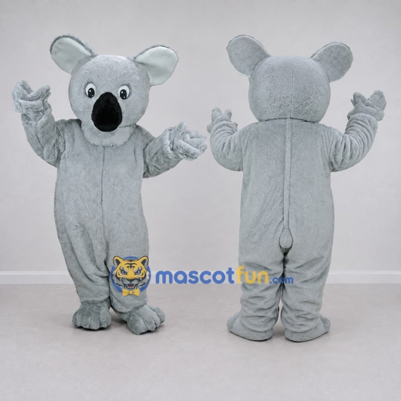 Custom Light Gray Koala Mascot Costume Adult Full Body Suit for Wildlife Events Custom Light Gray Koala Mascot Costume Adult Full Body Suit for Wildlife Events
