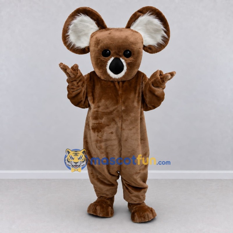 Custom Brown and White Koala Character Mascot Costume Adult Full Body Suit for Wildlife Events Custom Brown and White Koala Character Mascot Costume Adult Full Body Suit for Wildlife Events