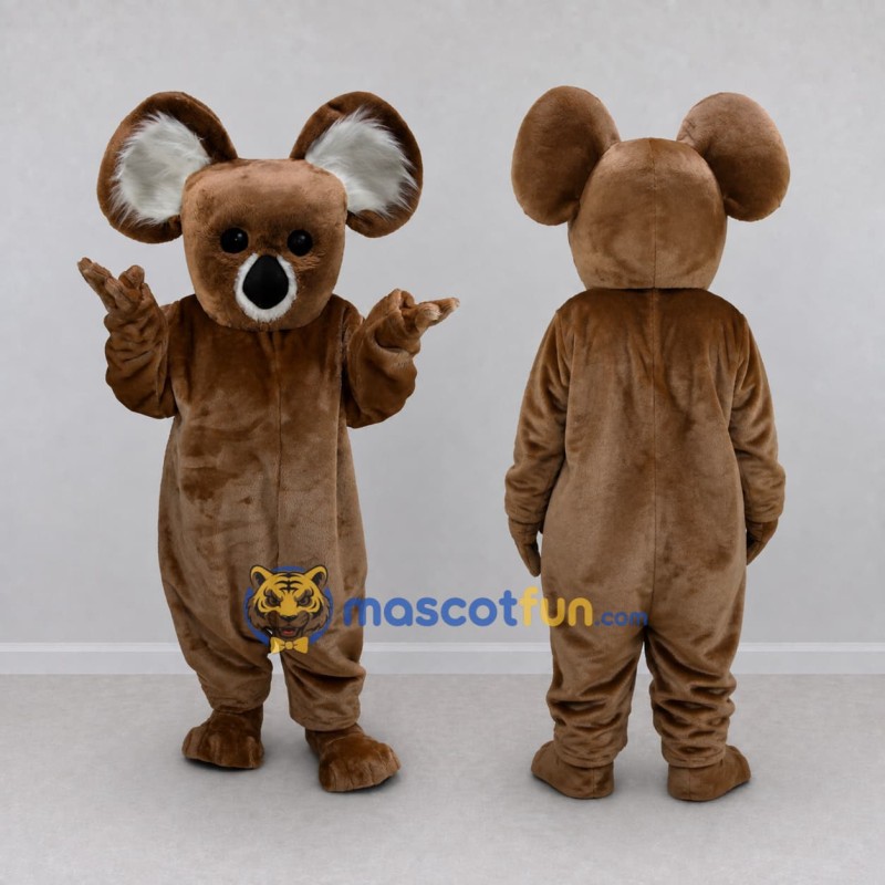 Custom Brown and White Koala Character Mascot Costume Adult Full Body Suit for Wildlife Events Custom Brown and White Koala Character Mascot Costume Adult Full Body Suit for Wildlife Events