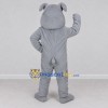 Custom Gray Bulldog Mascot Costume Adult Full Body Suit for Sports Events Custom Gray Bulldog Mascot Costume Adult Full Body Suit for Sports Events