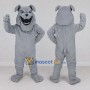 Custom Gray Bulldog Mascot Costume Adult Full Body Suit for Sports Events