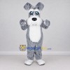 Custom Gray and White Shaggy Dog Mascot Costume Adult Full Body Suit for School Events Custom Gray and White Shaggy Dog Mascot Costume Adult Full Body Suit for School Events