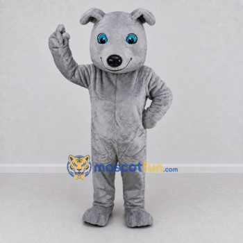Custom Gray Dog Mascot Costume Adult Full Body Suit for School Events Custom Gray Dog Mascot Costume Adult Full Body Suit for School Events