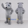 Custom Gray Dog Mascot Costume Adult Full Body Suit for School Events Custom Gray Dog Mascot Costume Adult Full Body Suit for School Events