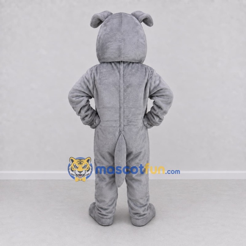 Custom Gray Dog Mascot Costume Adult Full Body Suit for School Events Custom Gray Dog Mascot Costume Adult Full Body Suit for School Events