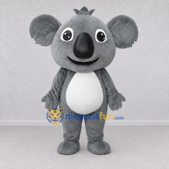 Custom Gray and White Koala Mascot Costume Adult Full Body Suit for Wildlife Events Custom Gray and White Koala Mascot Costume Adult Full Body Suit for Wildlife Events