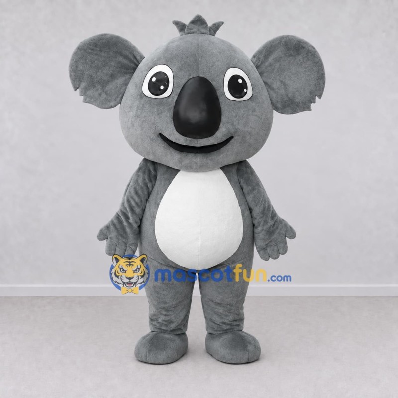 Custom Gray and White Koala Mascot Costume Adult Full Body Suit for Wildlife Events Custom Gray and White Koala Mascot Costume Adult Full Body Suit for Wildlife Events