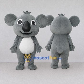 Custom Gray and White Koala Mascot Costume Adult Full Body Suit for Wildlife Events
