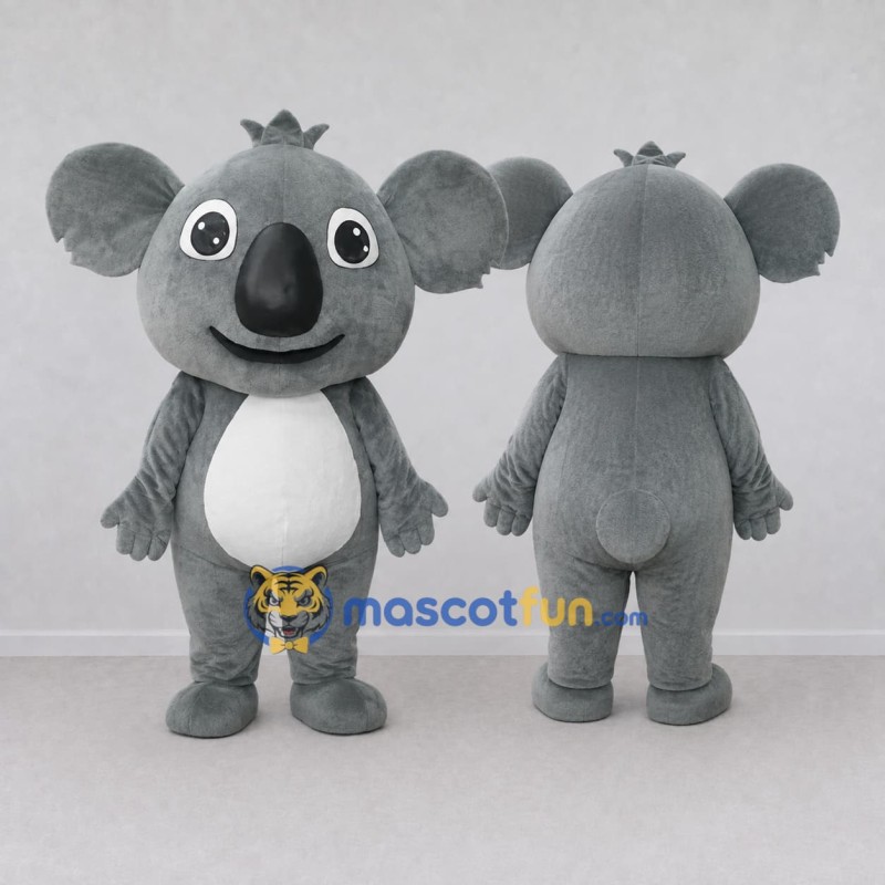 Custom Gray and White Koala Mascot Costume Adult Full Body Suit for Wildlife Events Custom Gray and White Koala Mascot Costume Adult Full Body Suit for Wildlife Events