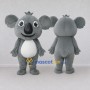 Custom Gray and White Koala Mascot Costume Adult Full Body Suit for Wildlife Events