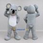 Custom Light Gray and White Koala Mascot Costume Adult Full Body Suit for Wildlife Events