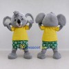 Custom Gray Yellow and Green Koala in Summer Outfit Mascot Costume Adult Full Body Suit for Summer Events Custom Gray Yellow and Green Koala in Summer Outfit Mascot Costume Adult Full Body Suit for Summer Events