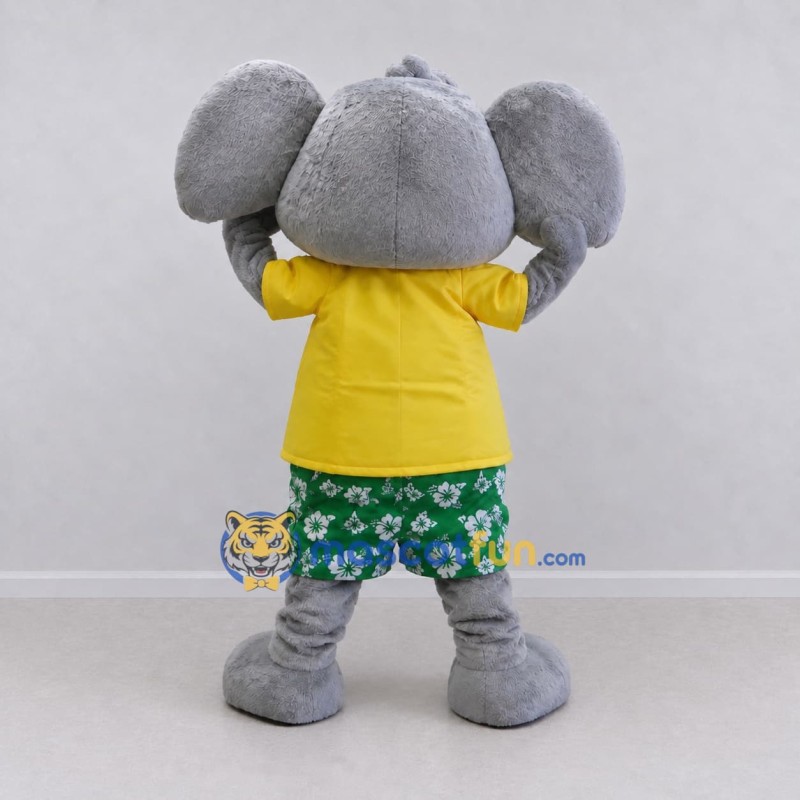Custom Gray Yellow and Green Koala in Summer Outfit Mascot Costume Adult Full Body Suit for Summer Events Custom Gray Yellow and Green Koala in Summer Outfit Mascot Costume Adult Full Body Suit for Summer Events