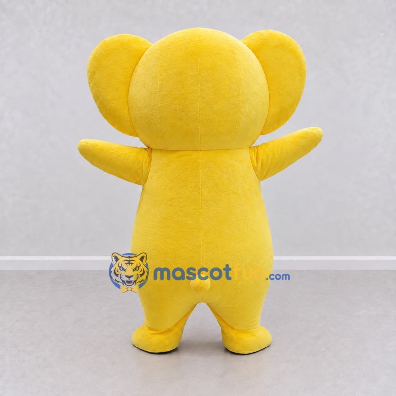 Custom Yellow Big Eared Animal Character Mascot Costume Adult Full Body Suit for School Events Custom Yellow Big Eared Animal Character Mascot Costume Adult Full Body Suit for School Events