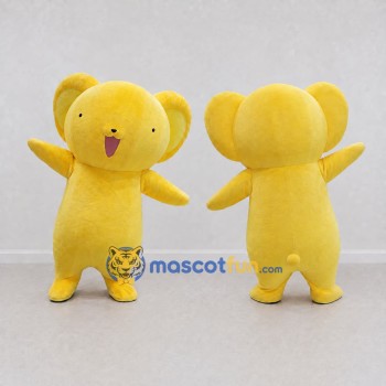 Custom Yellow Big Eared Animal Character Mascot Costume Adult Full Body Suit for School Events