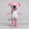 Custom Pink and White Koala Character Mascot Costume Adult Full Body Suit for School Events Custom Pink and White Koala Character Mascot Costume Adult Full Body Suit for School Events