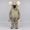 Custom Gray and Cream Koala Mascot Costume Adult Full Body Suit for Wildlife Events