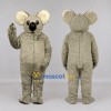 Custom Gray and Cream Koala Mascot Costume Adult Full Body Suit for Wildlife Events