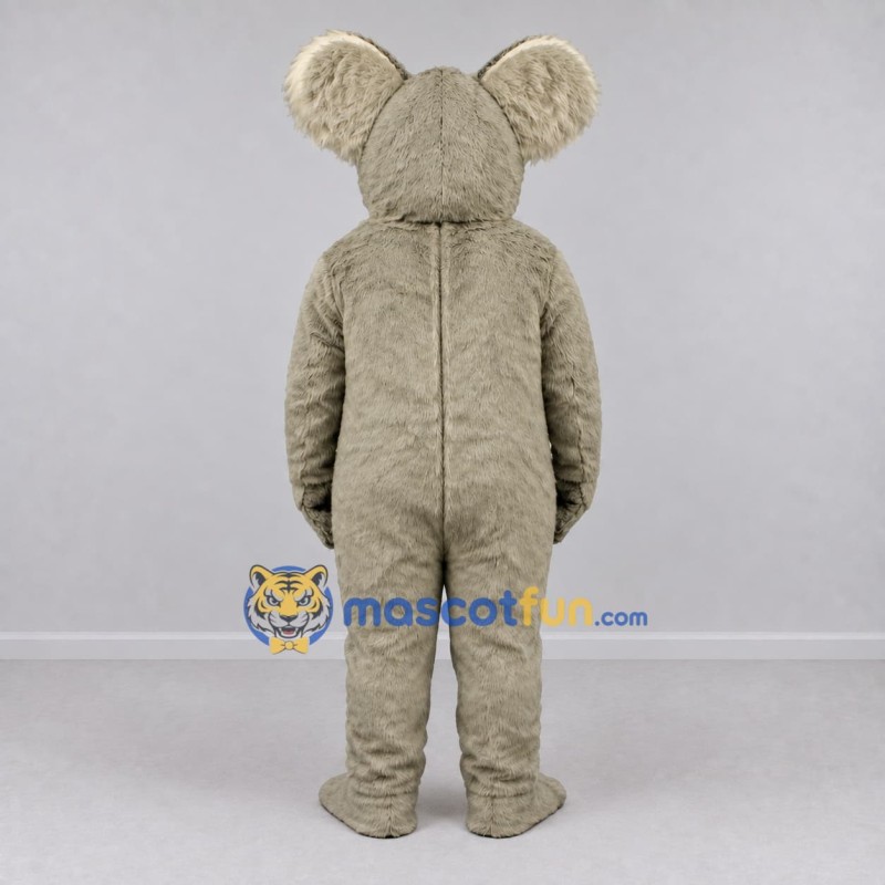 Custom Gray and Cream Koala Mascot Costume Adult Full Body Suit for Wildlife Events