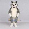 Custom Gray and White Wolf Mascot Costume Adult Full Body Suit for School Events Custom Gray and White Wolf Mascot Costume Adult Full Body Suit for School Events