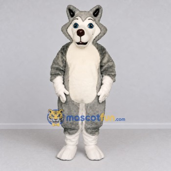 Custom Gray and White Wolf Mascot Costume Adult Full Body Suit for School Events Custom Gray and White Wolf Mascot Costume Adult Full Body Suit for School Events