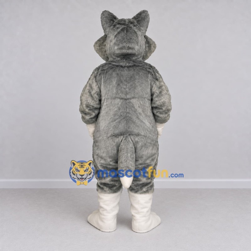 Custom Gray and White Wolf Mascot Costume Adult Full Body Suit for School Events Custom Gray and White Wolf Mascot Costume Adult Full Body Suit for School Events