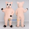 Custom Pink and Black Pig Mascot Costume Adult Full Body Suit for Farm Events Custom Pink and Black Pig Mascot Costume Adult Full Body Suit for Farm Events