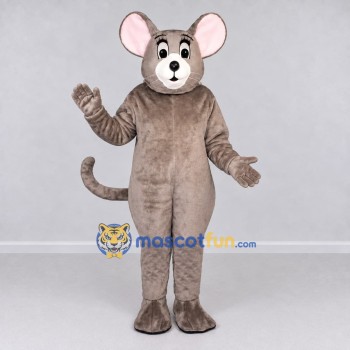 Custom Gray and White Mouse Mascot Costume Adult Full Body Suit for School Events Custom Gray and White Mouse Mascot Costume Adult Full Body Suit for School Events