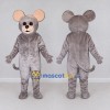 Custom Gray Mouse Mascot Costume Adult Full Body Suit for School Events