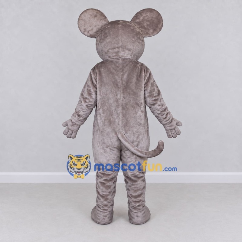 Custom Gray Mouse Mascot Costume Adult Full Body Suit for School Events