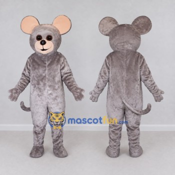 Custom Gray Mouse Mascot Costume Adult Full Body Suit for School Events