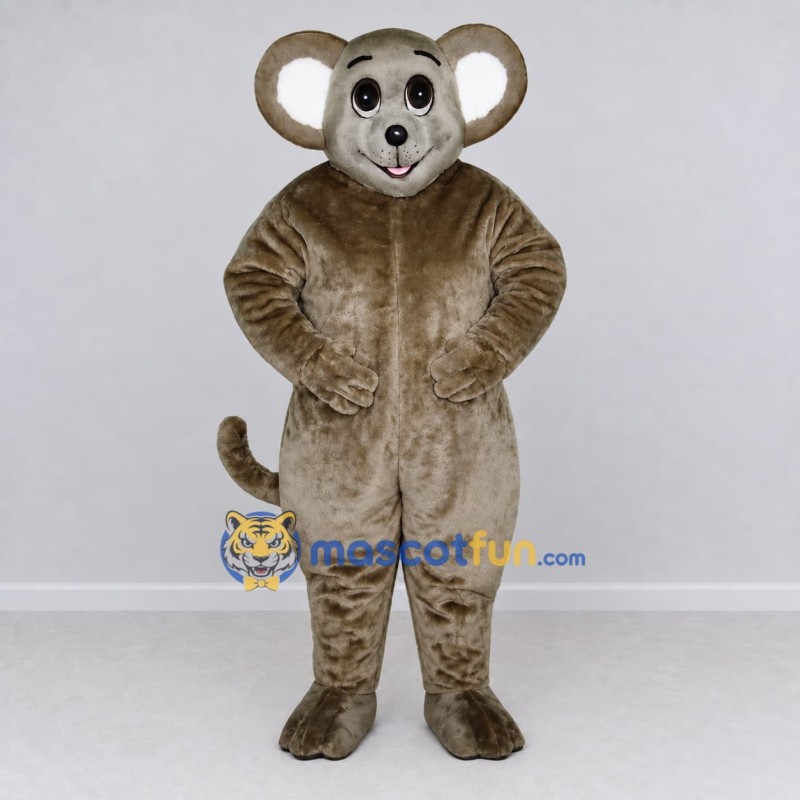 Custom Gray and White Mouse Mascot Costume Adult Full Body Suit for Community Events Custom Gray and White Mouse Mascot Costume Adult Full Body Suit for Community Events